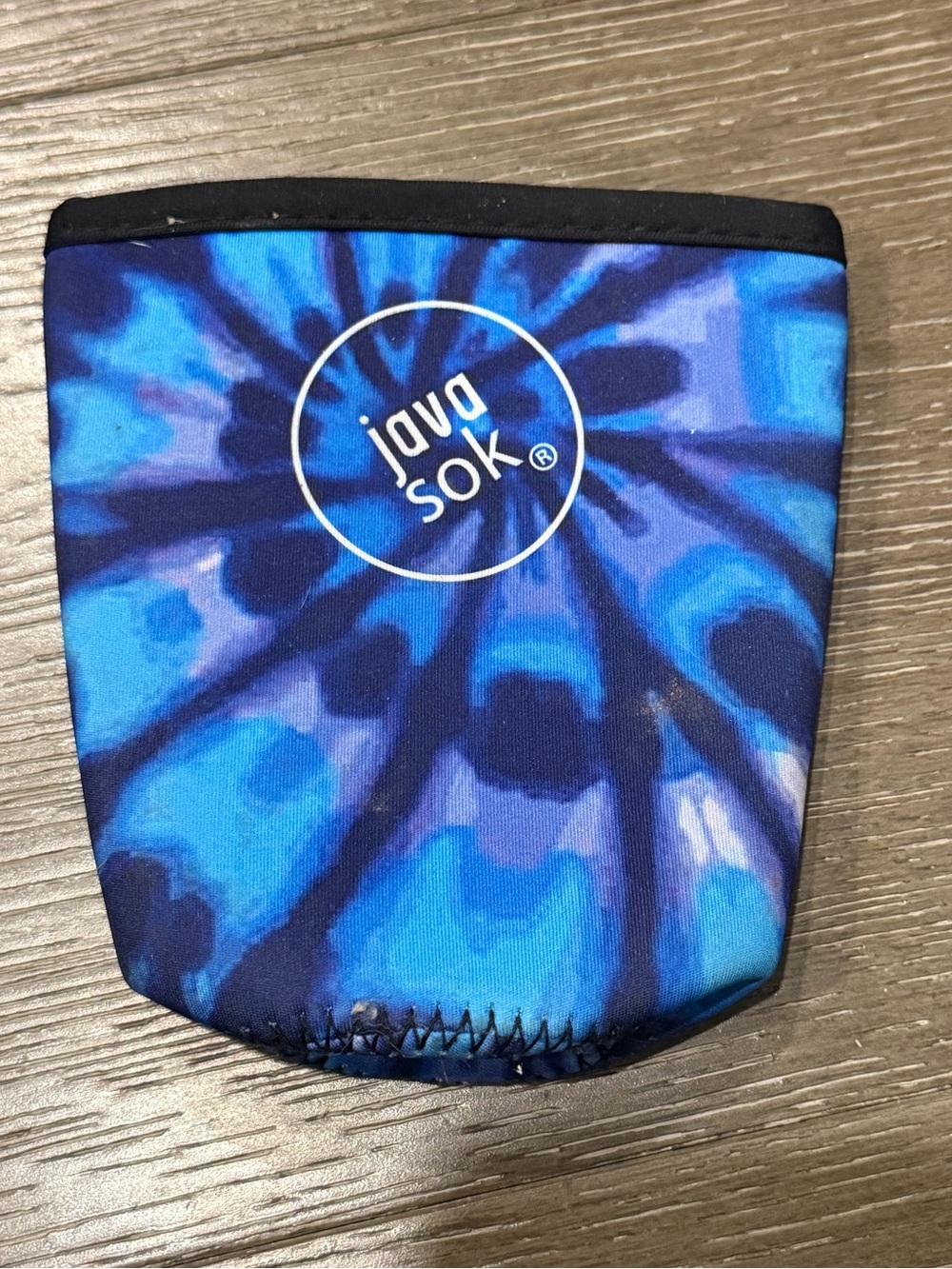 JavaSok Blue Tie-Dye Neoprene Coffee Sleeve